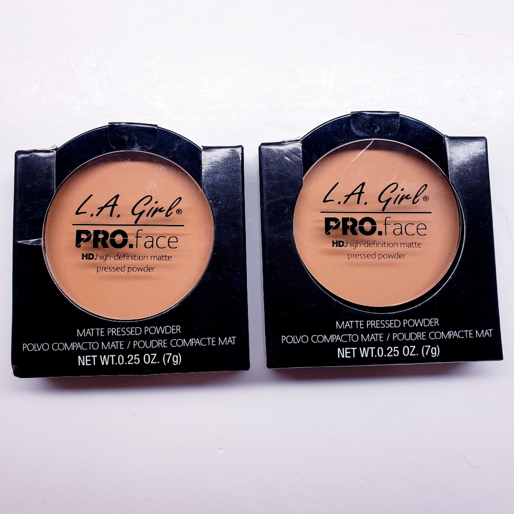 L.A. Girl PRO.Face HD Matte Pressed Powder, GPP608 SOFT HONEY (2 pack)